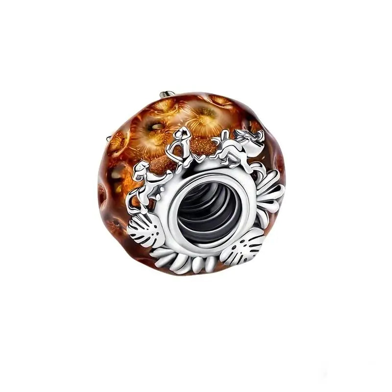 DSN 925 Silver King Of The Grasslands 2026 Charm Beads Pendant Fits Bracelet Necklace DIY Women Festival Party Jewelry Gifts