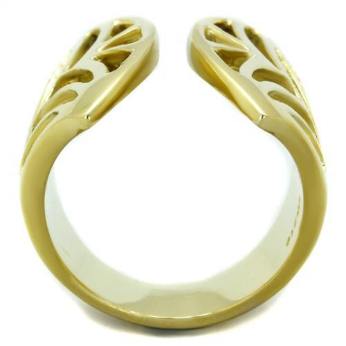 TK1902 - IP Gold(Ion Plating) Stainless Steel Ring with No Stone