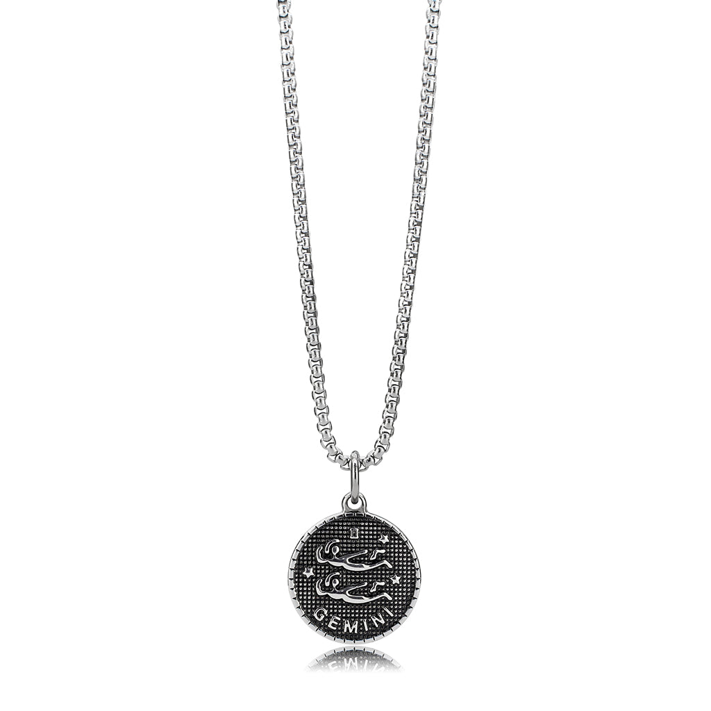 TK3924 - High polished (no plating) Stainless Steel Chain Pendant with NoStone in No Stone