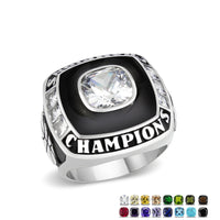 TK3944 - High polished (no plating) Stainless Steel Ring with AAA Grade CZ in Clear