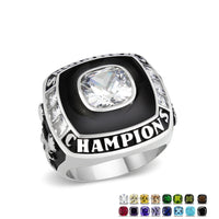 TK3946 - High polished (no plating) Stainless Steel Ring with AAA Grade CZ in Clear