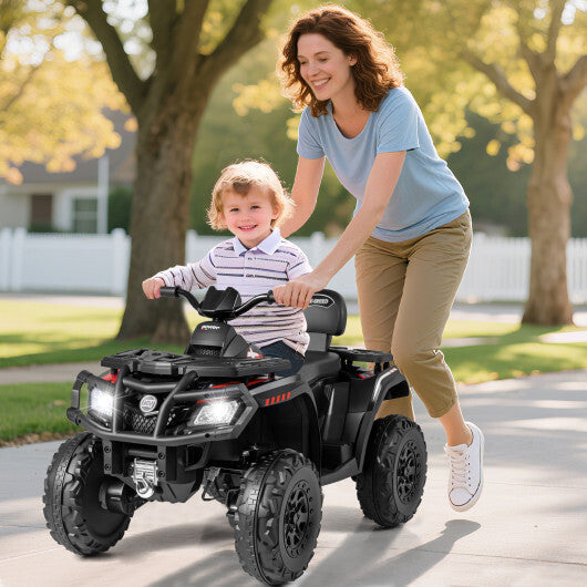 24V Kids ATV 2-Seater with 4 Motors with LED Lights and Music-Blue