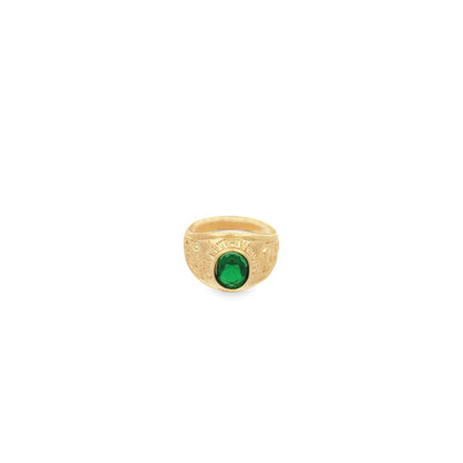 Thick Ring Band With Stone (D89)