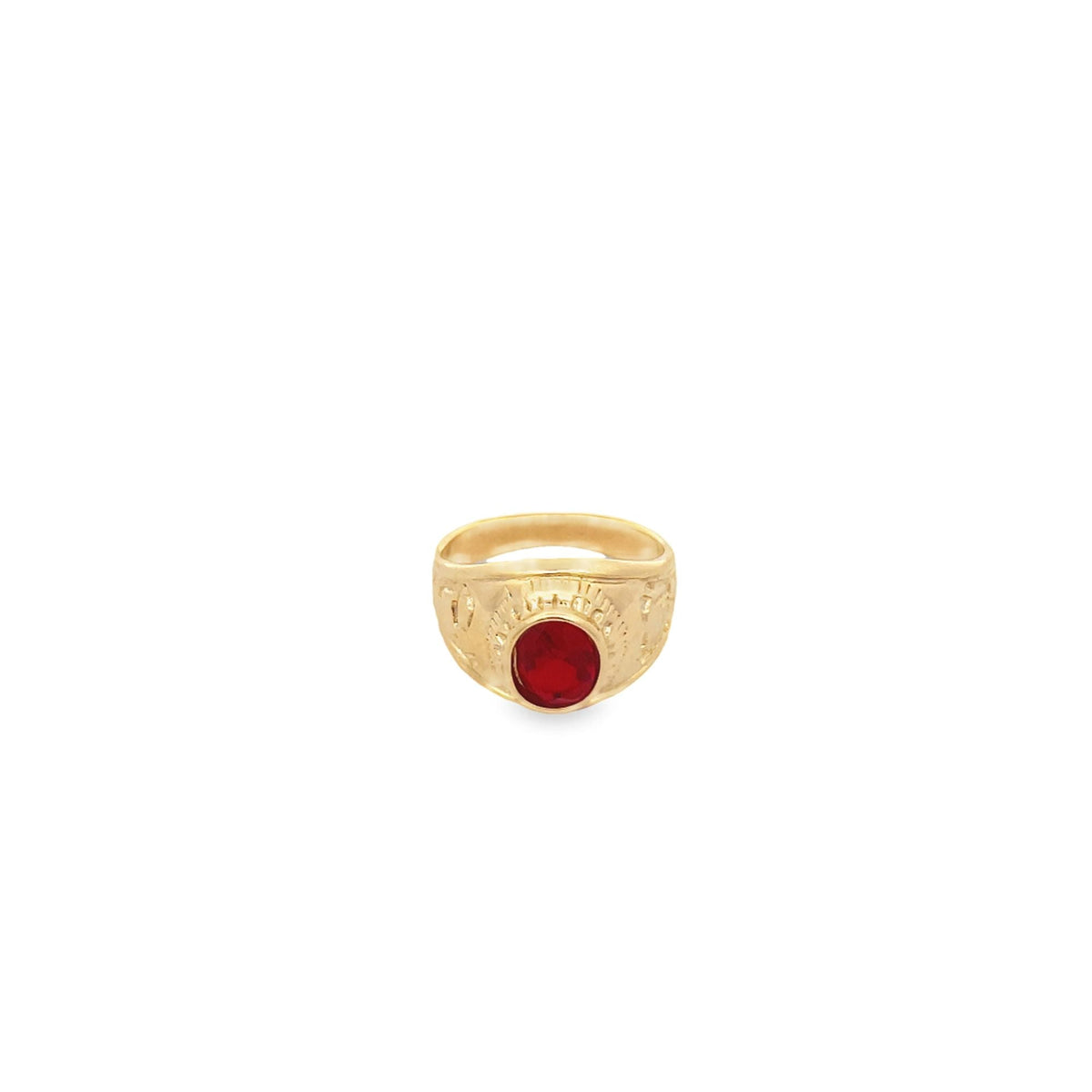 Thick Ring Band With Stone (D89)