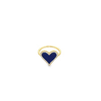 Enamel Micro CZ Heart Ring (D67)