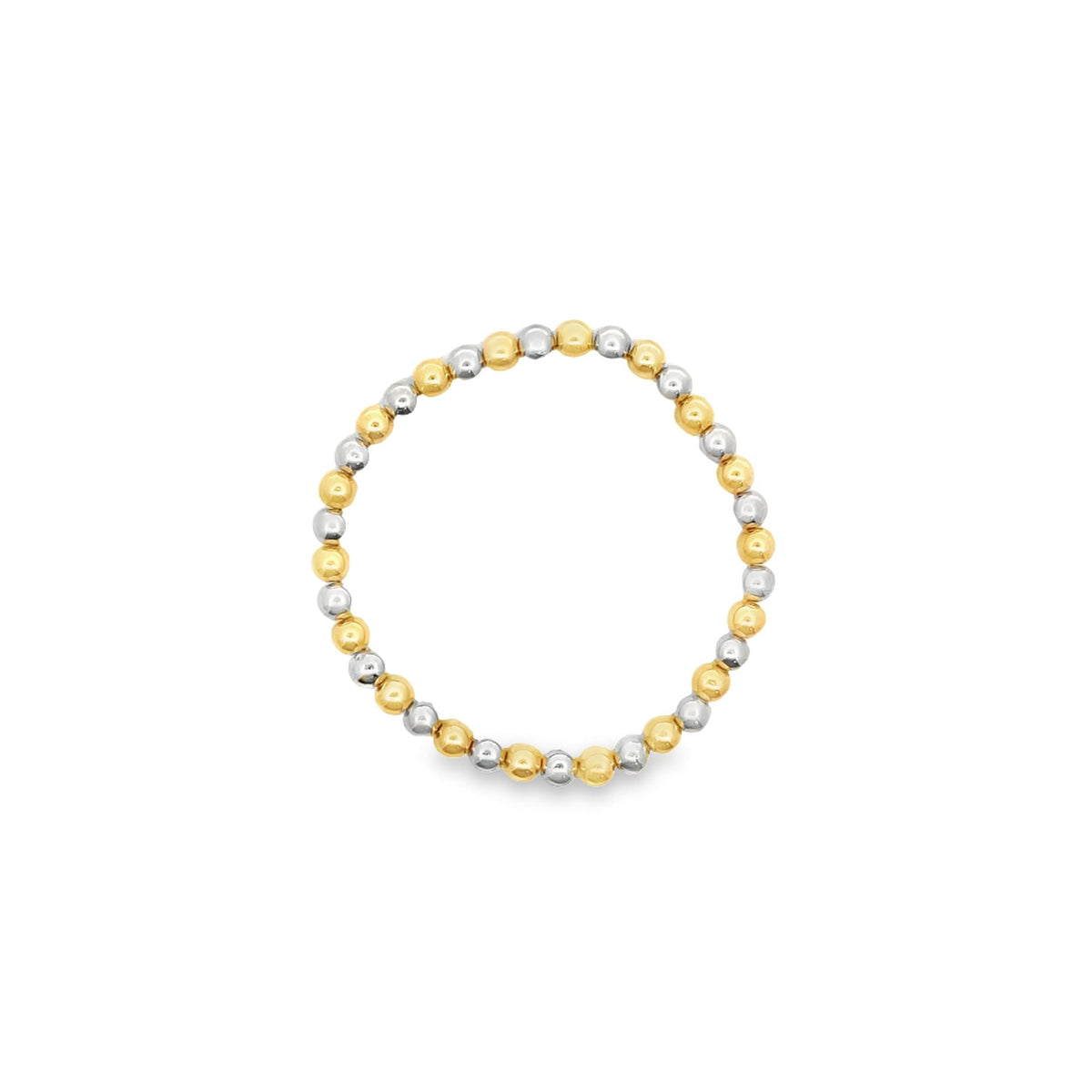 Three Toned Gold, Rose Gold, Silver Bead Bracelet | Gold Filled Beaded Bracelet