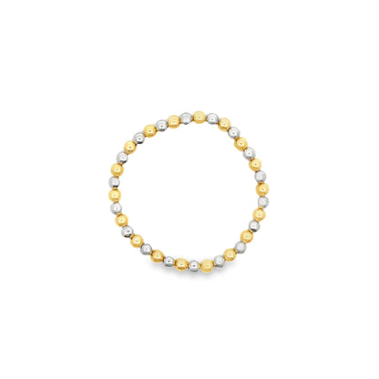 Three Toned Gold, Rose Gold, Silver Bead Bracelet | Gold Filled Beaded Bracelet