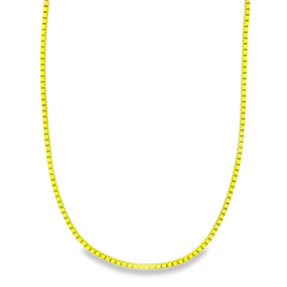 1mm Colorful Enamel Box Chains (G203-204)