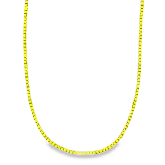 1mm Colorful Enamel Box Chains (G203-204)