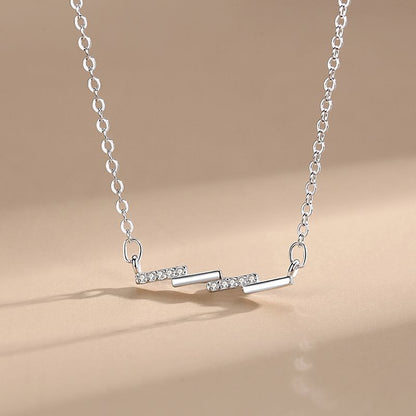 S925 Sterling Silver Wavy Necklace