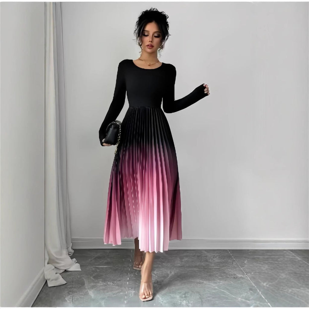 European And American Ombre Dress