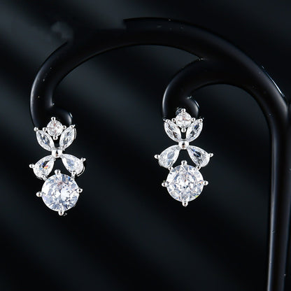 New Women's Ornament Bridal Necklace Earrings Jewelry Suit