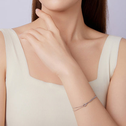 S925 Sterling Silver Shuttle Bracelet