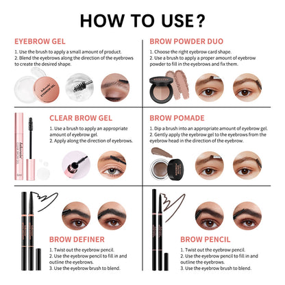 Full Set Of Stereo Powder Brow Cream Eyebrow Gel Suit