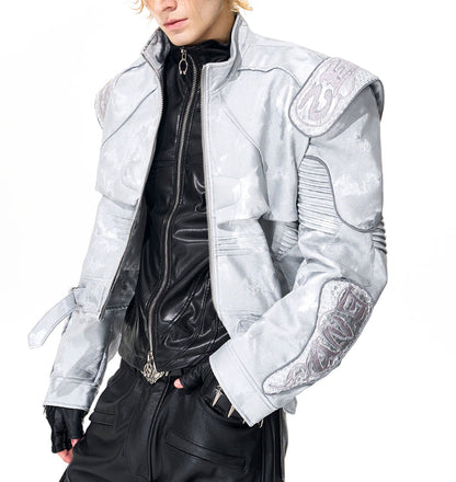 Punk Black Motorcycle Leather Jacket