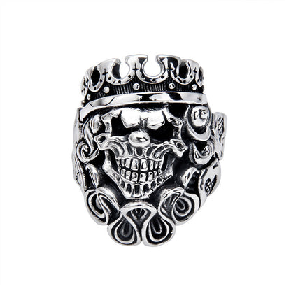 S925 Sterling Silver Men's Skull Ring