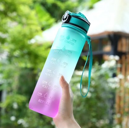 Gradient Color Sports Water Bottle