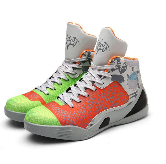 Couple High Top Basketball Shoes - Graffiti Style
