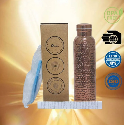 Electroplated Gold Textured Sports Water Bottle