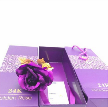 24K Gold Foil Purple Rose - Mother's Day Gift