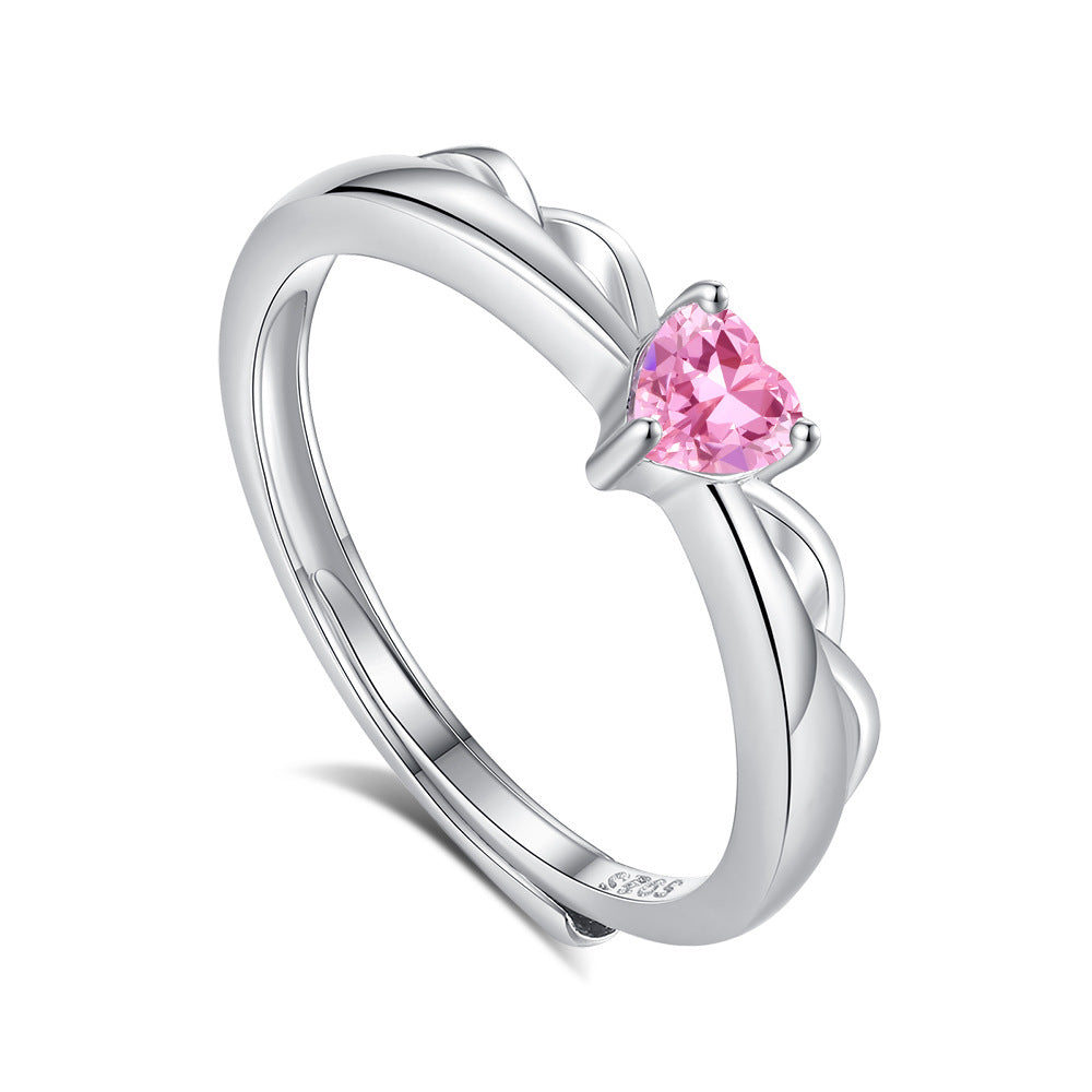 S925 Silver Adjustable Ring For Couples