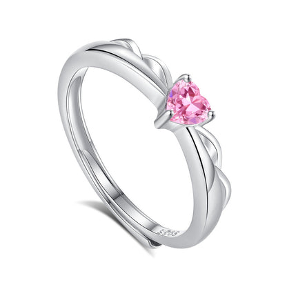 S925 Silver Adjustable Ring For Couples