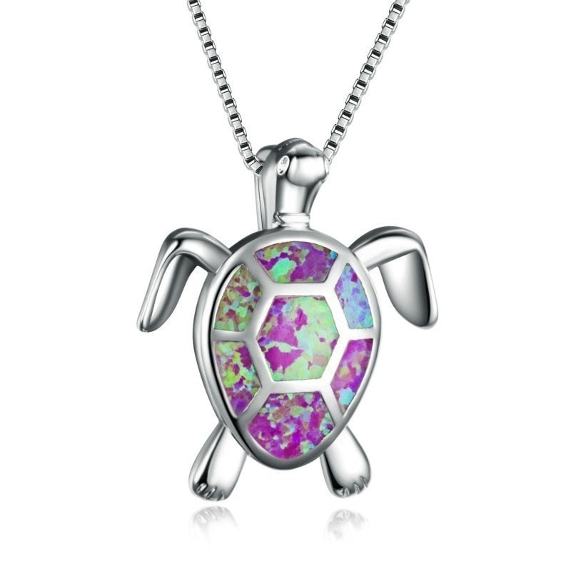 Fashion Turtle Simple Necklace Stud Earrings Set