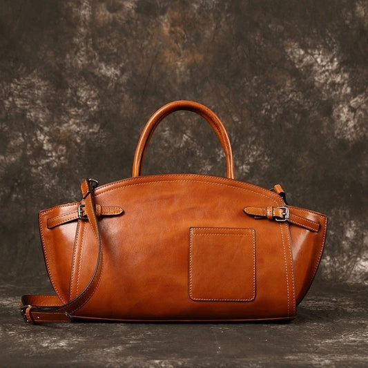 Leather Women's Casual Zip Crossbody Bag