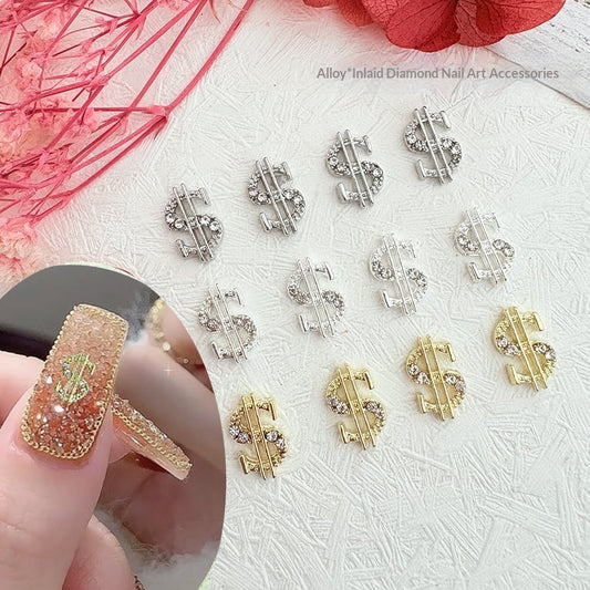 Gold-foil Symbol Alloy Nail Art Accessories