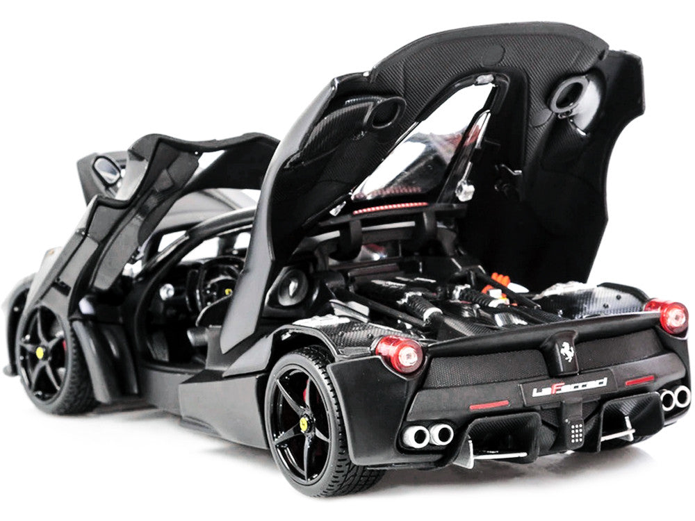 Ferrari LaFerrari F70 Matt Black "Signature Series" 1/18 Diecast Model Car by Bburago