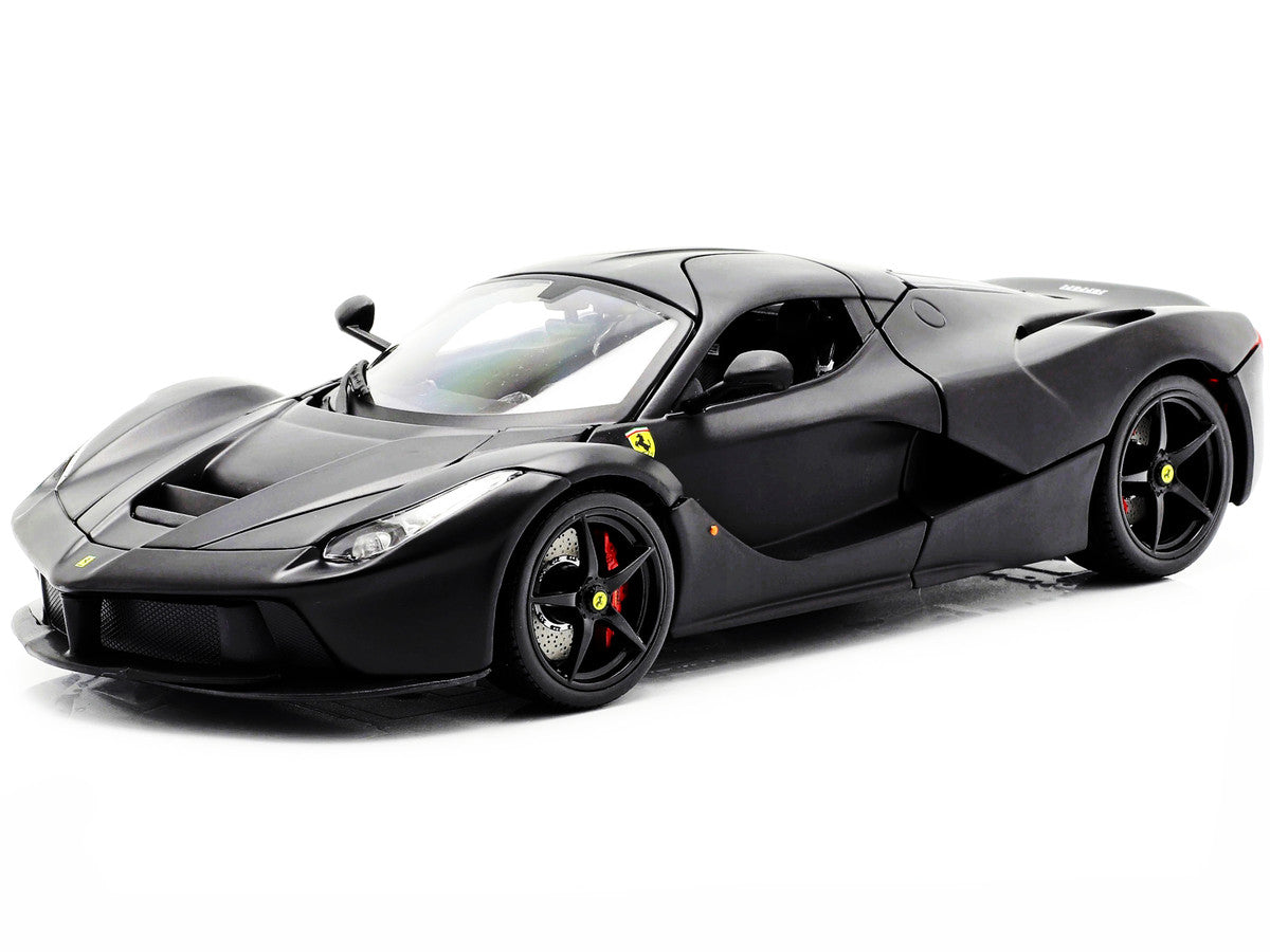 Ferrari LaFerrari F70 Matt Black "Signature Series" 1/18 Diecast Model Car by Bburago