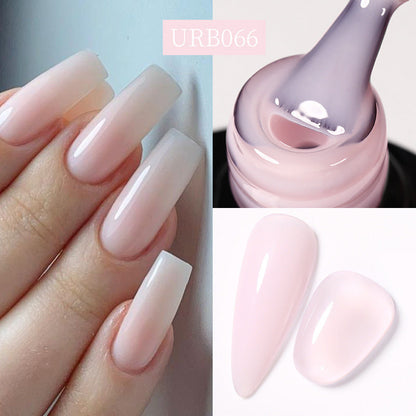 Reinforced Long-lasting No-file Base Coat With Shimmering Glitter Gel Polish