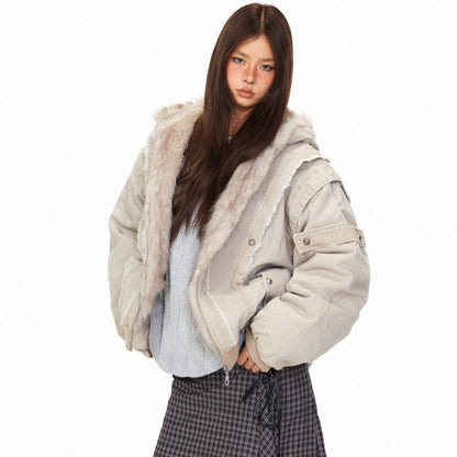 Lazy Thick Padded Hooded Winter Coat