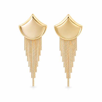 Fringe Tassel Earrings | Statement Waterfall Drop Earrings (L454A)