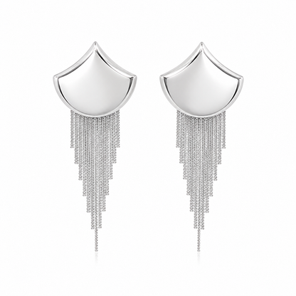 Fringe Tassel Earrings | Statement Waterfall Drop Earrings (L454A)