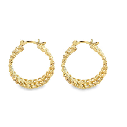 Gold Infinity Hoop Earring (J187)