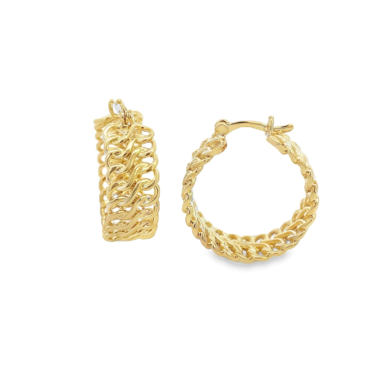 Gold Infinity Hoop Earring (J187)