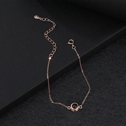 S925 Silver Language Projection Bracelet