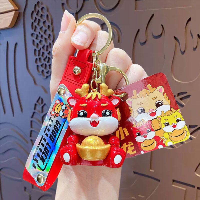 Creative Fashion Small Dragon New Year Keychain Pendant