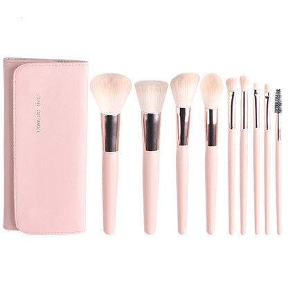 Makeup Brush Set with Wooden Handle and Brush Bag