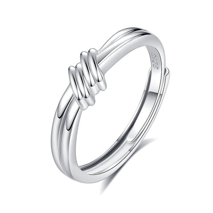 S925 Silver Adjustable Ring For Couples