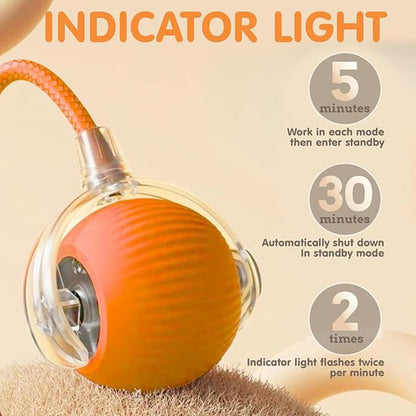 Cat Interactive Ball Toys Automatic Rolling Ball For Kitten Rechargeable Smart Pet Electric Toys With Teaser Sensor Cat Ball Toy