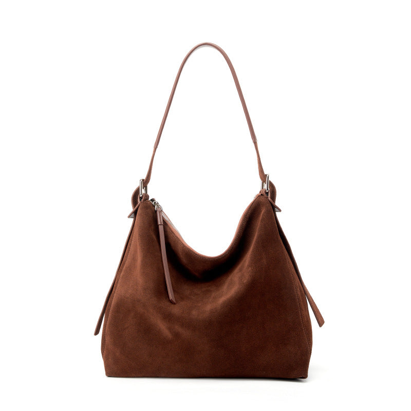 High-end Casual Underarm Tote Bag Made From Top-layer Cowhide