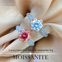 S925 Sterling Silver Moissanite Ring