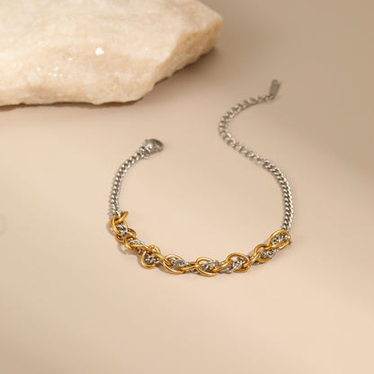 Autumn And Winter New Style Necklaces Gold And Silver Color Matching Earrings Jewelry