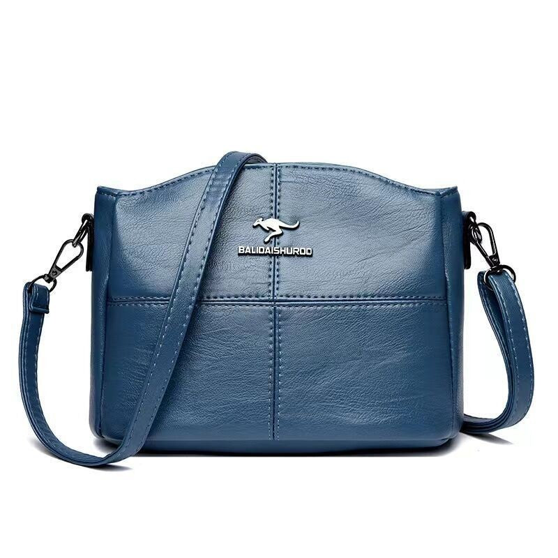 Korean-style Womens Shoulder Soft Leather Versatile Design Large Capacity And Embroidered Crossbody Bag