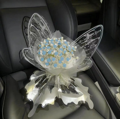Dreamy Butterfly Rose Hand Bouquetperfect Rose Arrangement For Valentines Day Ideal As A Gift For Your Girlfriend Or Bestie