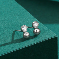 S925 Sterling Silver Diamond Hypoallergenic Earrings