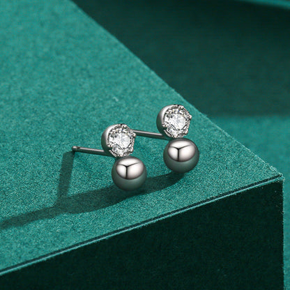 S925 Sterling Silver Diamond Hypoallergenic Earrings