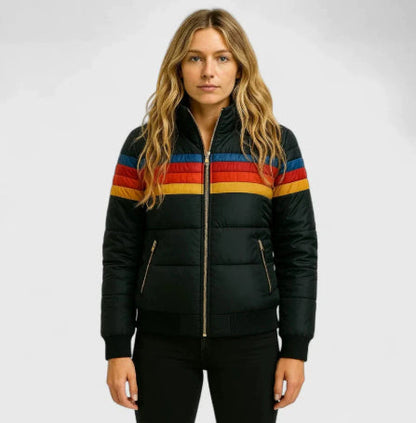 Women's Casual Hooded Printed Short Cotton Jacket